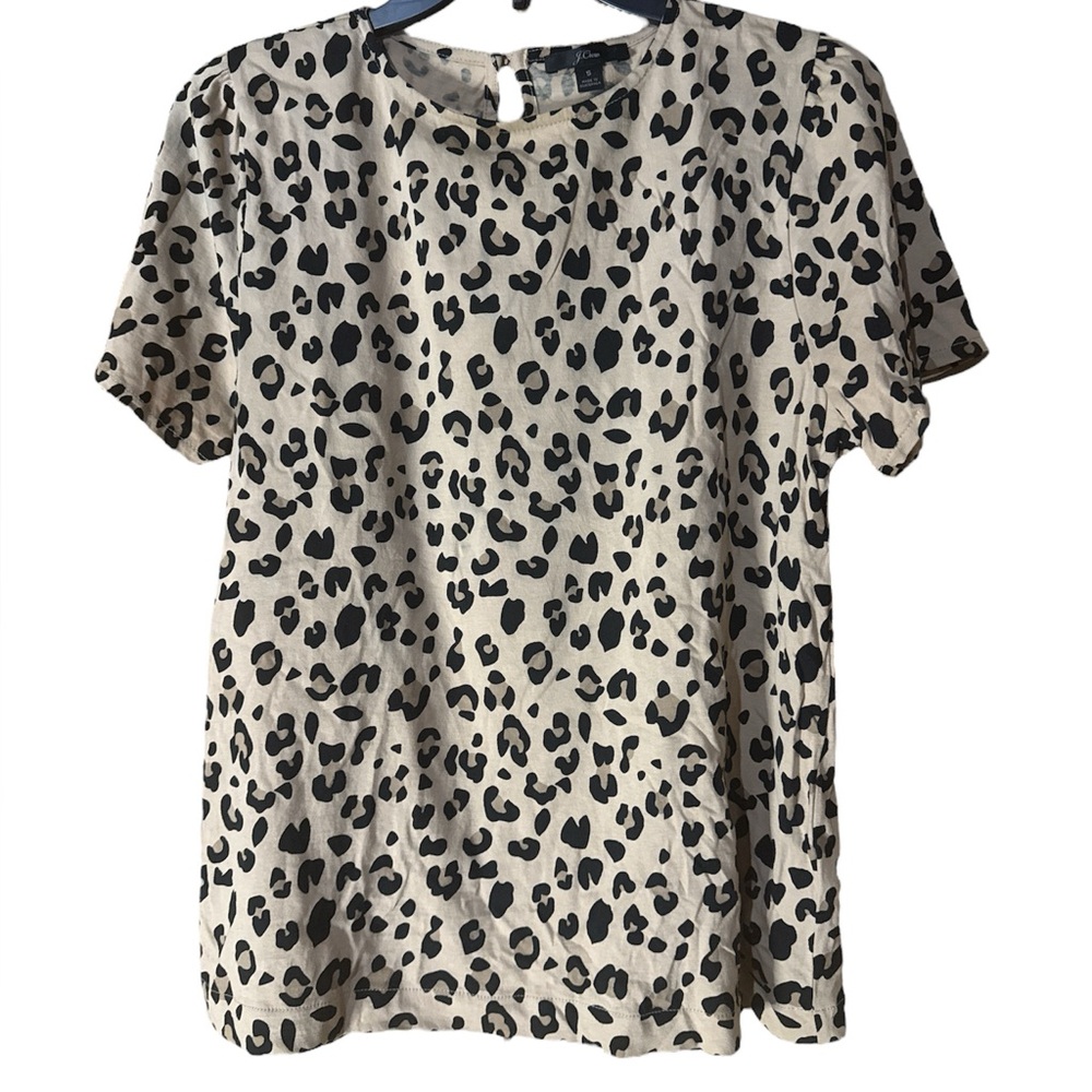 J. Crew Cheetah Leopard 🐆 Animal Print Women's Top - Size S